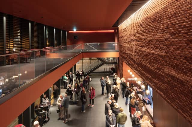 The foyer bar at the auditorium. Photo by Andrew Heptinstall