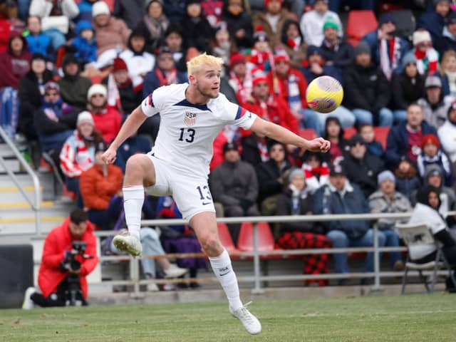 Duncan McGuire in action for USA. McGuire won't be able to feature for Blackburn Rovers v Newcastle United after an 'administrative error'.