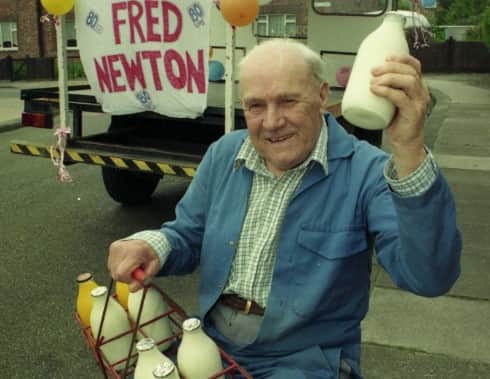Fred Newton who celebrated his 80th birthday with a 4am milk round.