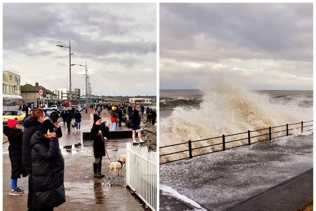 The crowds were spellbound by Mother Nature's display at Seaburn.