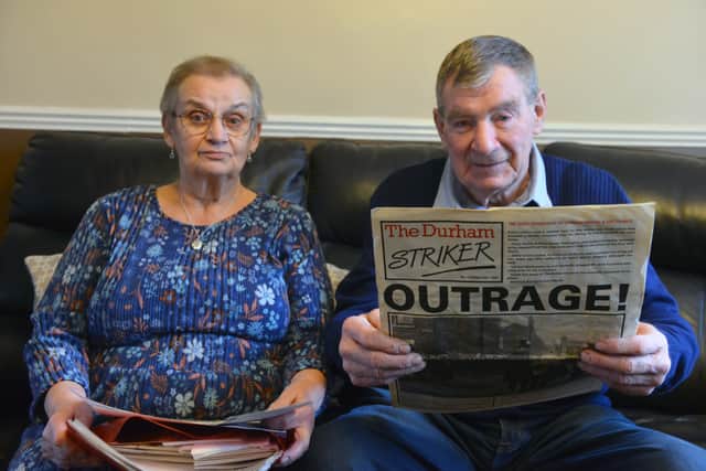 Juliana Heron and her husband Bob who have looked back on the Miners Strike of 1984.