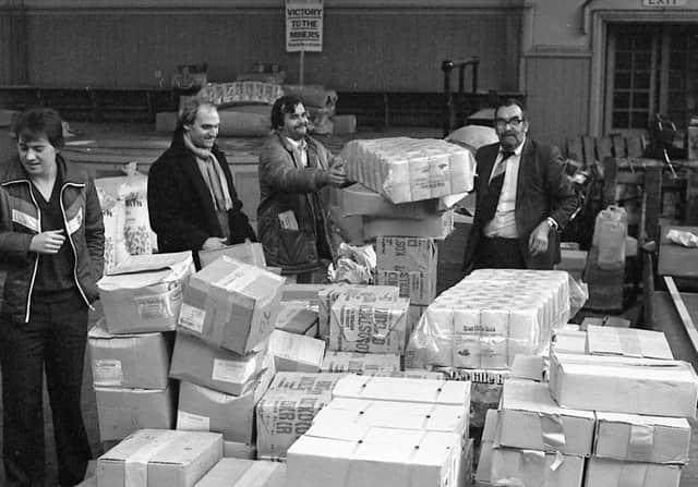 Food parcels for the miners of East Durham in 1984.