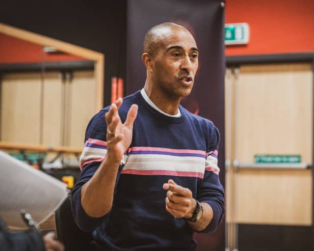 Olympian Colin Jackson at one of the mentoring sessions. 