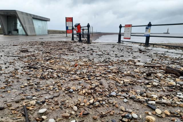 The debris has now been cleared from the promenade by council workers.