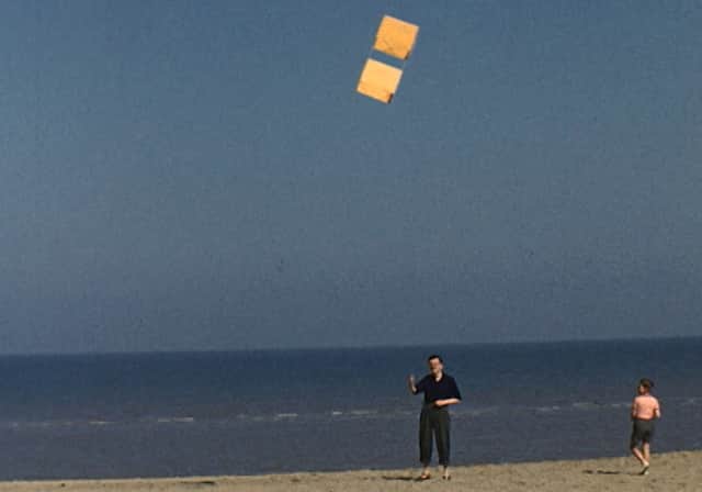 Kite flying in Easington in 1950. A still from the new cine film from the North East Film Archive.