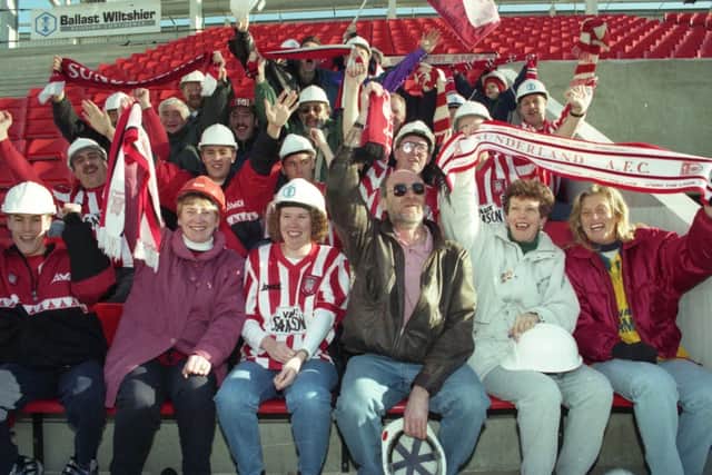 Season ticket holders were pictured trying out the new Stadium of Light seats in February 1997.