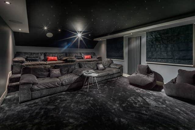The home has its own cinema room
