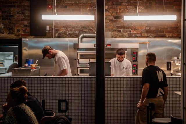 The new open plan pizza kitchen at Wild Fire in Deptford