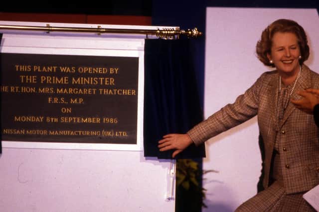 Margaret Thatcher who was pictured at Nissan in 1986. She was another of the VIPs to give to the bazaar.