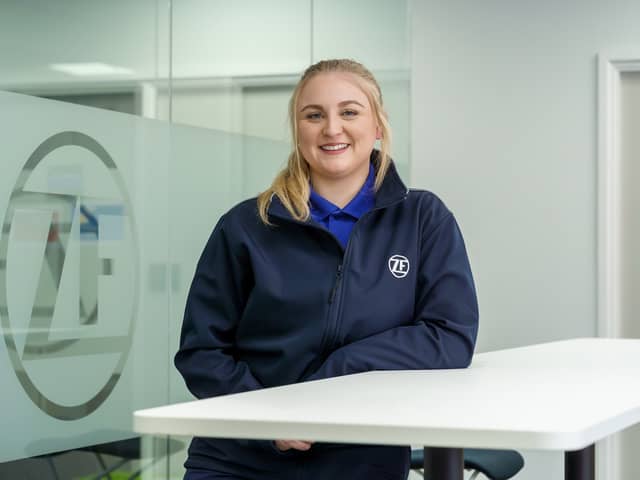 Holly Herron, from Washington, in her role as an apprentice engineer at ZF.