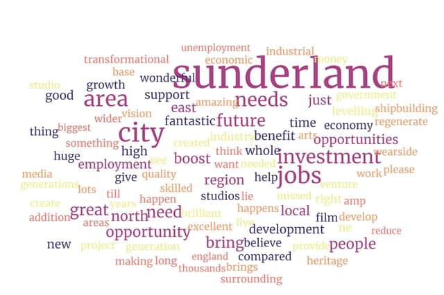 Tony's word cloud showing the words most used in comments on the petition