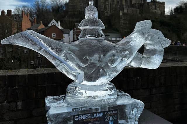 Genie's Lamp sculpture on Elvet Bridge