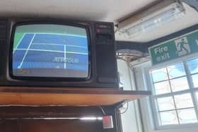 The television in the Museum Vaults has survived its ordeal.
