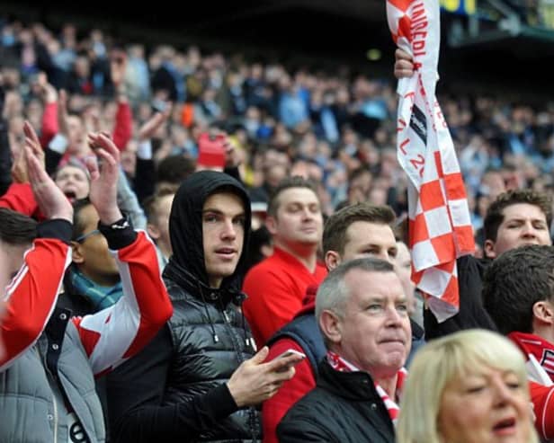 Jordan Henderson at Wembley in 2014. Echo pic.