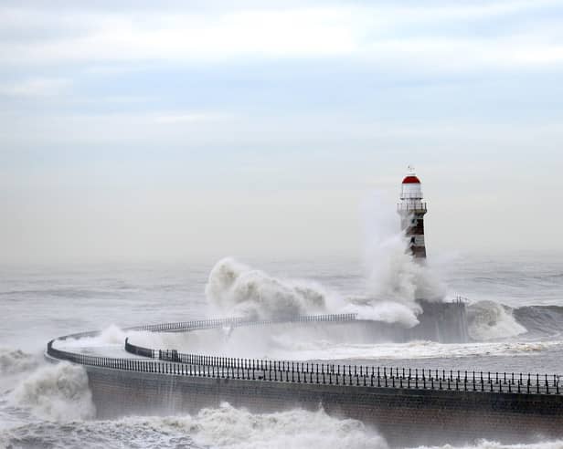 Roker Pier was damaged by Storm Babet in October 2023. Picture by Stu Norton.
