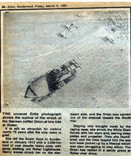 A 1981 Sunderland Echo report on the Orion.