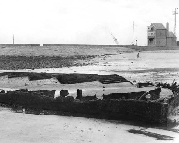 The wreck of the Orion pictured at Roker.