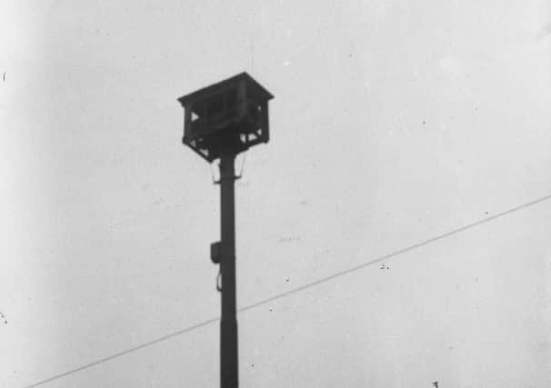 An air raid siren in Sunderland in 1939.