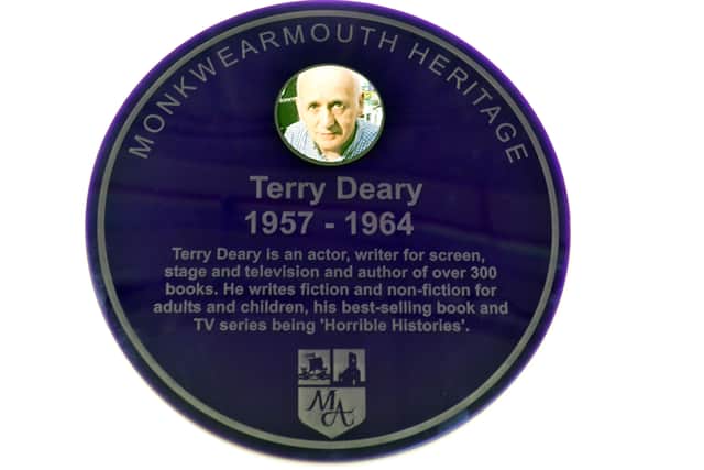The Terry Deary plaque.