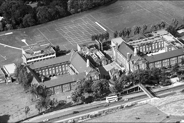 An aerial view of Bede School in Sunderland.