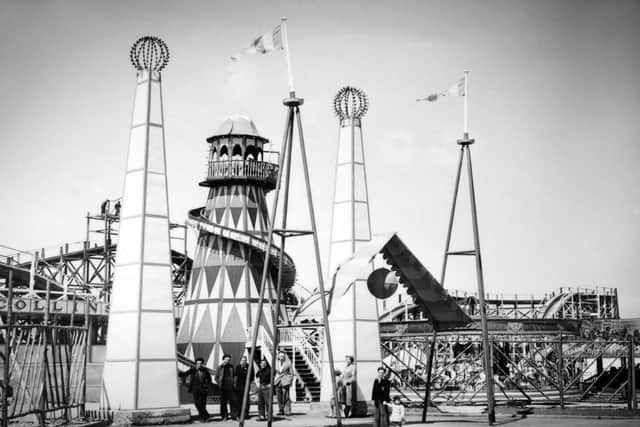 Ready for the summer. That's Seaburn fairground in the Spring of 1955.