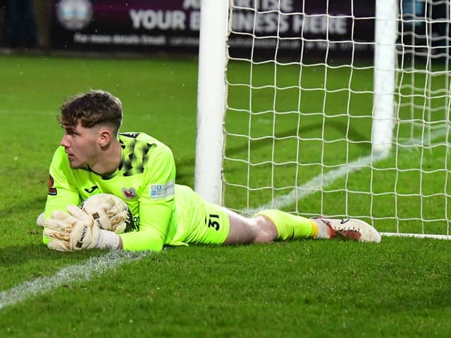 Sunderland goalkeeper Matty Young while out on loan at Darlington.