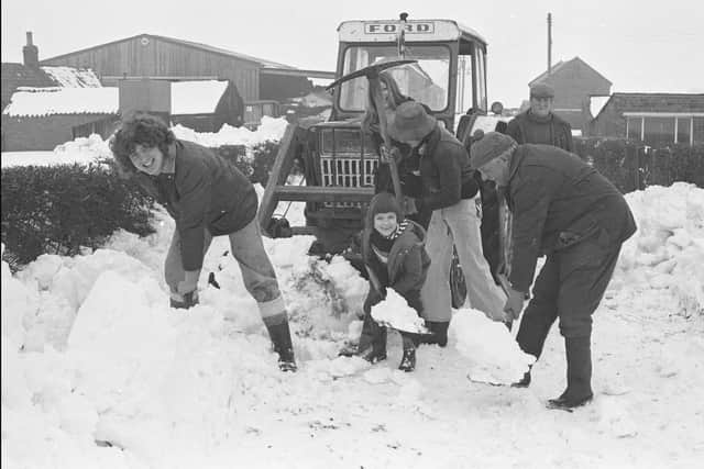 Farmer Geoffrey Tiffin and members of his family were marooned in Lumley Moor Farm due to the snow and weather conditions on March 20, 1979.