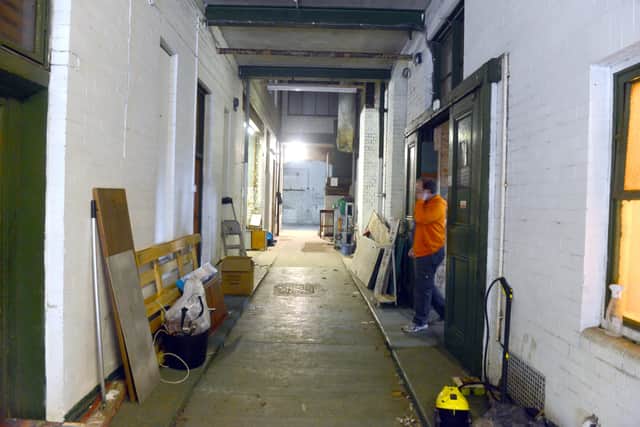 The building once had a street which ran through the middle
