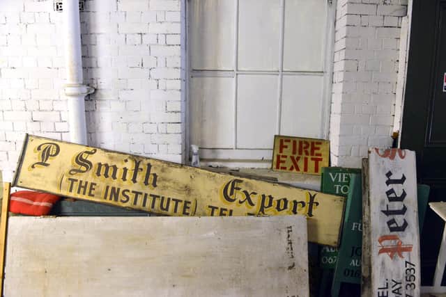 Some of the old signs date back decades