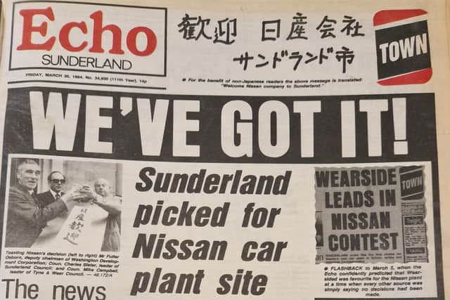 The news that greeted the people of Sunderland in March 1984.