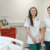 Nursing students Alisha Knox and Charlotte Eastick