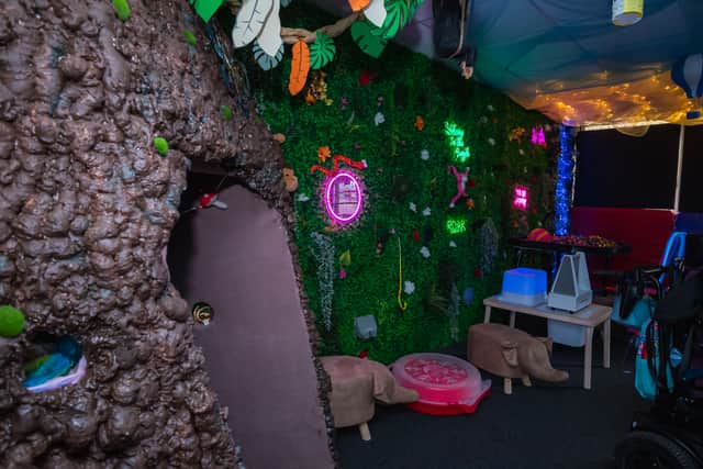 The jungle-themed sensory room