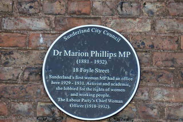 The plaque to Dr Phillips which was unveiled in 2019.