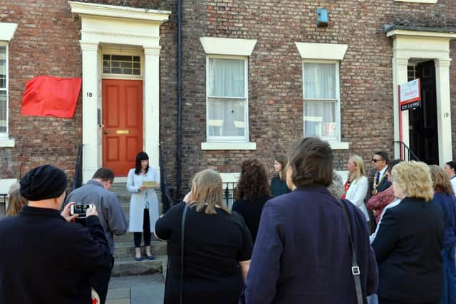Bridget Phillipson, MP for Houghton and Sunderland South, addressed the audience at the unveiling of a blue plaque to Dr Phillips in Foyle Street in 2019.