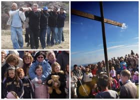 The raising of the cross has been part of the Tunstall Hills tradition for around 60 years.