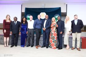 Acting Nigerian High Commissioner Dr Cyprian Terseer Heen (centre) alongside representatives from the University of Sunderland and Fedash Consultancy Limited.