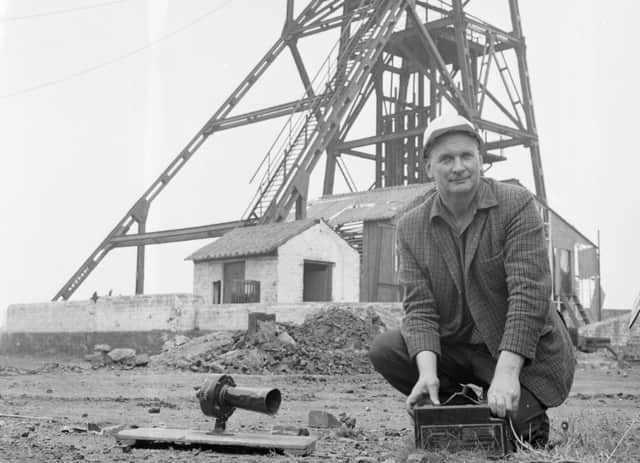 Former colliery manager John Robson was back at the pit during the filming.