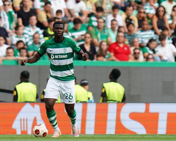 Ousmane Diomande in action for Sporting Lisbon.