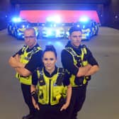 Motorway Cops stars Sgt Dave Roberts, constable Mary-Anne Hutchison and constable Jan Simlesa.