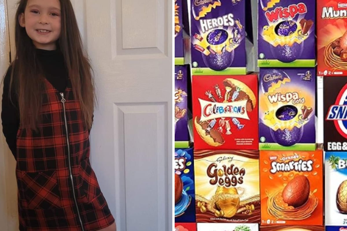 Little girl who lost her dad donates more than 200 Easter eggs after being inspired to help others