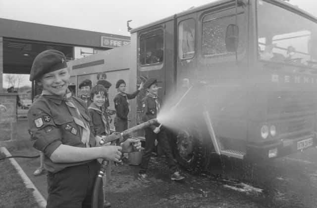 Boys from the first Sunderland Offerton Scout Group were pictured cleaning down a Grindon Fire Station fire engine in 1984.