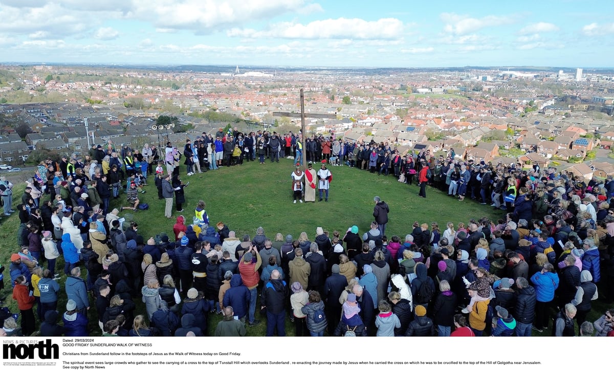 Watch as Sunderland re-enacts Jesus' crucifixion journey as Walk of Witness makes Good Friday return to city