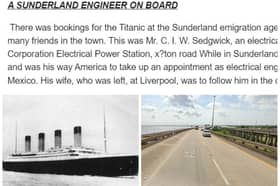 Sunderland links to the Titanic - and there's more than you might realise.