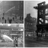 The scene that unfolded in Sunderland where Binns was hit by German incendiary bombs, 83 years ago tonight.