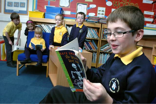 Year 3 pupils at Fulwell Primary School who were enjoying the best books in 2011.