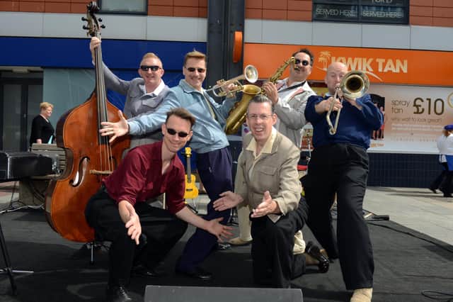 The Jive Aces were a big hit with their live show in Market Square in 2015.