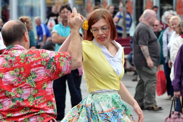 Dancing back in time to the Market Square in Sunderland nine years ago.