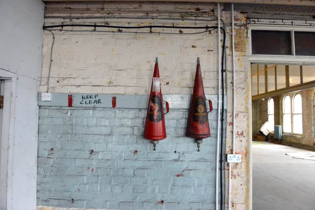 Antique fire extinguishers are among the items stolen
