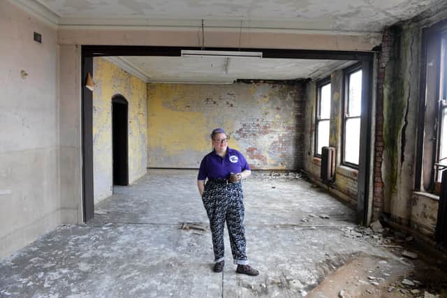 Corinne Kilvington inside the building which is set to become The Street