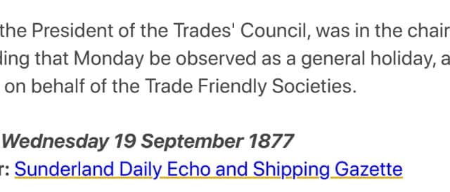 A report in the Echo about the prospect of the day being declared a general holiday.